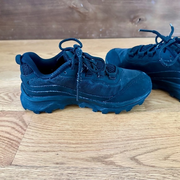 Merrell Kids Moab Speed Low Waterproof (Little Kid) in Black - Size 1 - Picture 6 of 11